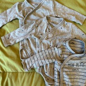 3 pack long sleeve onesies